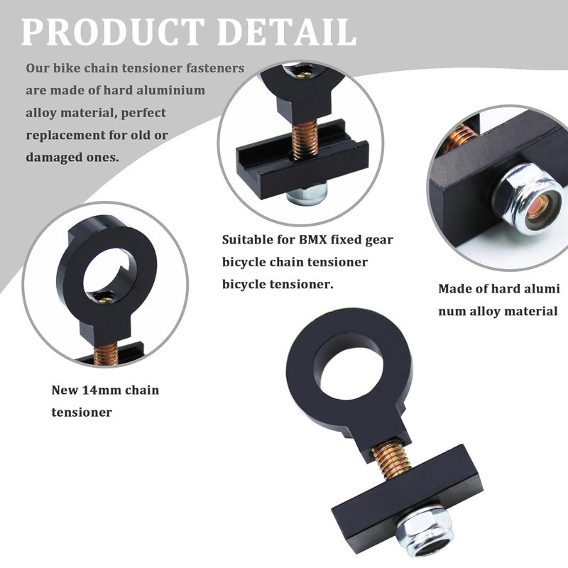Gteana New 14mm Chain Tensioner for BMX Fixed Gear Bicycle Chain 2pcs - Image 3
